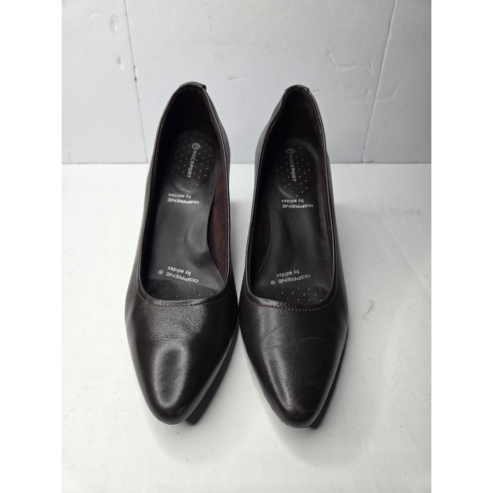 Rockport Total Motion‎ Dark Brown Leather Pointed Toe adiPRENE Heels Pumps 9.5M